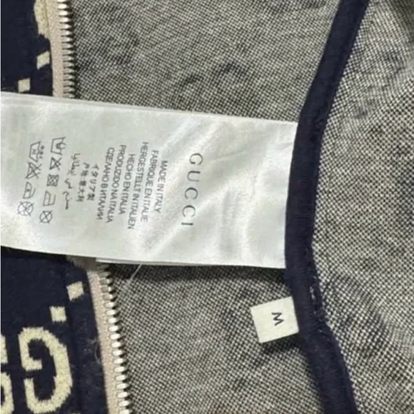 Gucci Navy and White Patterned Jacket - Picture 5 of 7